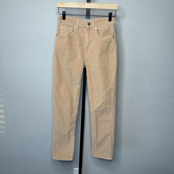EVERLANE Baby Cord Cheeky Crop Tan Corduroy Jeans US Size 27 - Picture 2 of 10